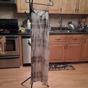 Chic Tie-Dye Spaghetti Strap Maxi Dress